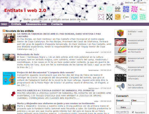 WordPress multibloc de Xarxanet per a entitats de Catalunya