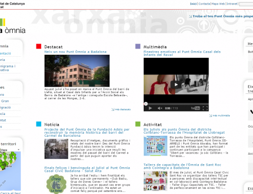 Drupal de la xarxa Òmnia, un portal comunitari de telecentres